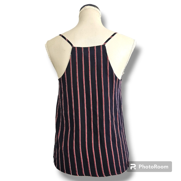 Mint | Pre Loved Singlet in Navy and red Stripe | Size 6 - Picture 4 of 6